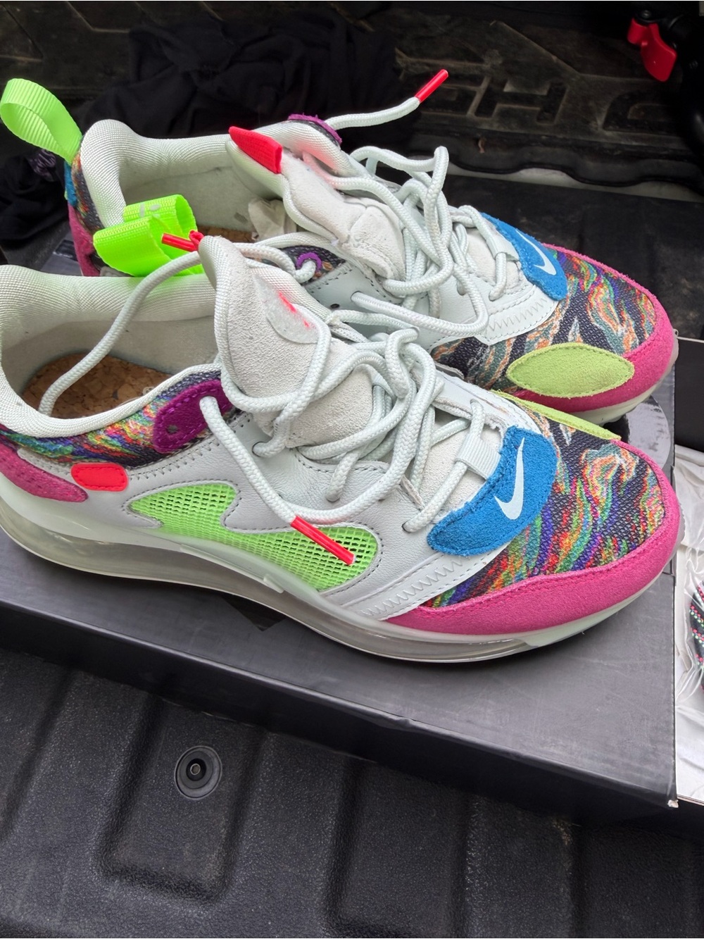 Colorful Women's Multicolor Athletic Sneakers - Bright Accent Design